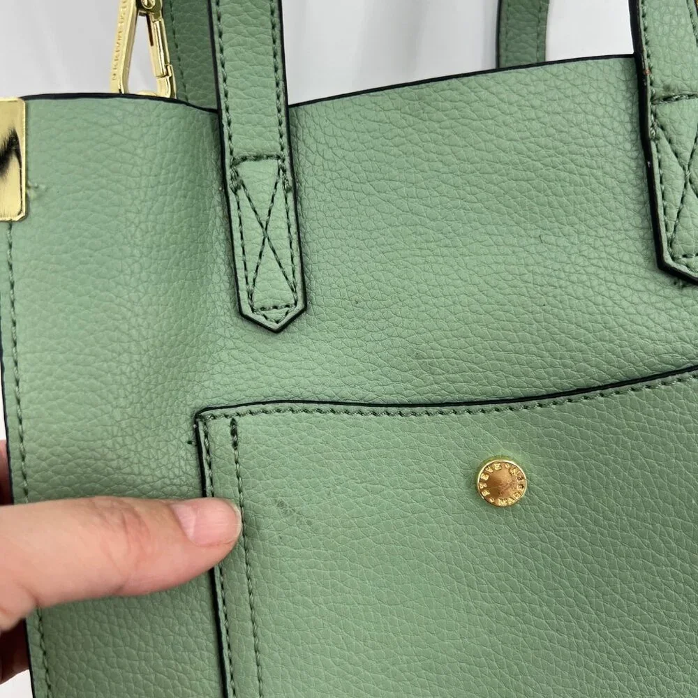 NWOT‎ Steve Madden Basil Green Mini Tote Bag Crossbody 3 Compartment